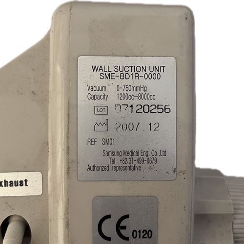 مانومتر وکیوم 0-760 میلی مدل (WALL SUCTION UNIT SME- BD1R-0000)